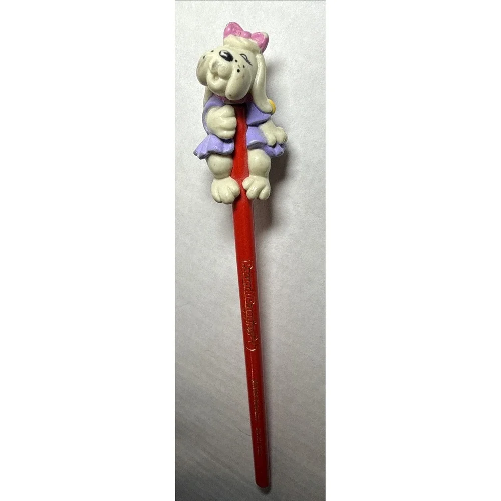 Vintage‎ Unsharpened 1986 Pound Puppies Pencil and Topper  Tonka Corp Taiwan